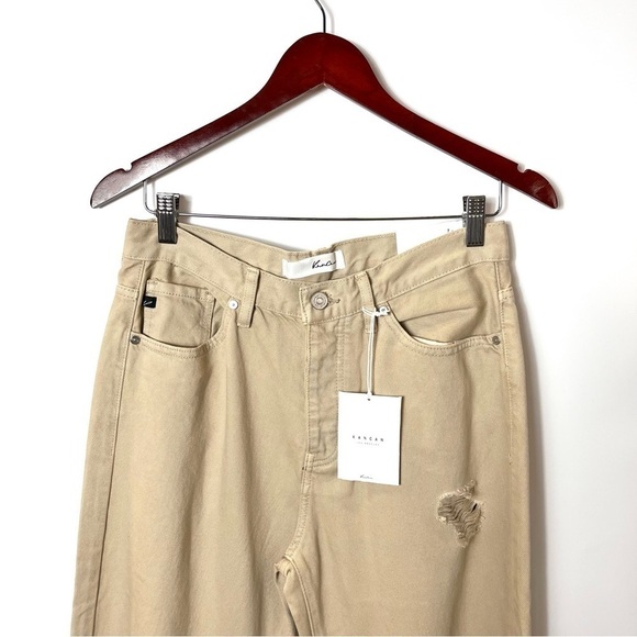 KanCan NWT 90s Flare Distressed Khaki Jeans High Rise KC7373TP - Picture 6 of 11
